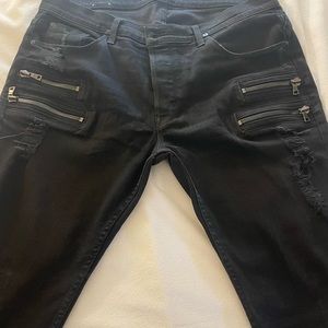 Faded black jeans